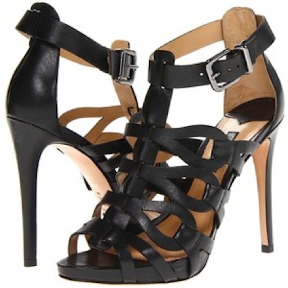 Schutz Eirininn Leather Cutout Heels